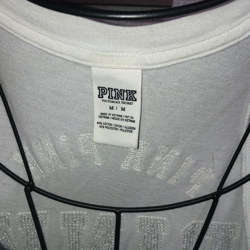 Pink Victoria’s Secret tropical tank top size medium bling tank top summer warm‌ - Picture 4 of 9